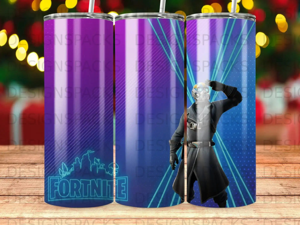 Fortnite Gaming Character Purple Blue Gradient Tumbler product type