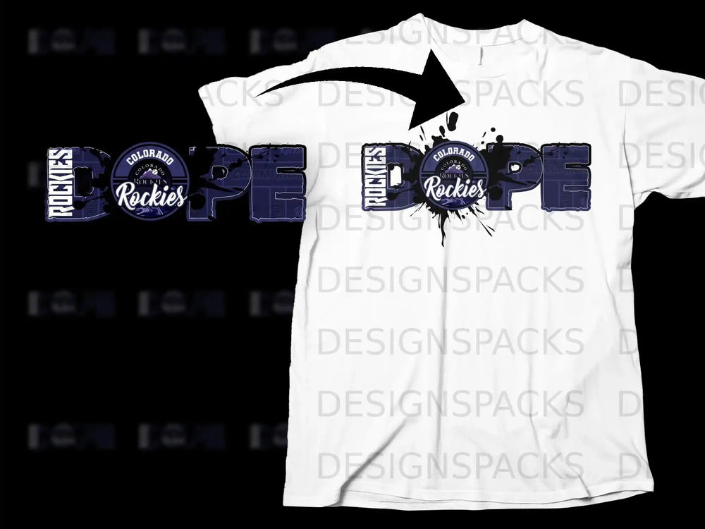 Colorado Rockies Dope Graphic T-Shirt Design