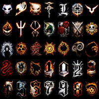 Load image into Gallery viewer, 115 Anime Logos Colorful Icons Halftone Designs Bundle PNG
