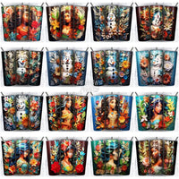 Load image into Gallery viewer, 115 Cartoon Mix Paper Art Tumbler Wrap Bundle Jpg
