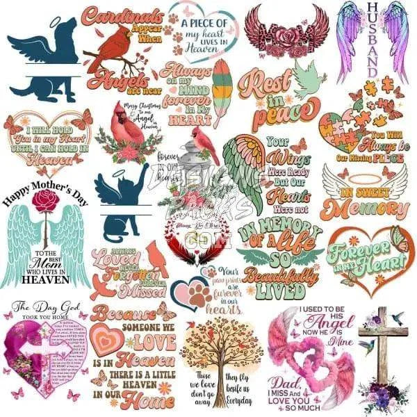 115 Memorial Designs Bundle PNG