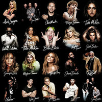 Load image into Gallery viewer, 115 Music Pop Stars Signature Halftone Designs Bundle PNG
