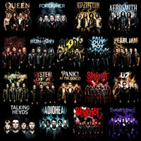 Load image into Gallery viewer, 115 Rock Heavy Metal Halftone Band Designs Bundle PNG
