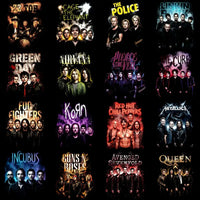Load image into Gallery viewer, 115 Rock Heavy Metal Halftone Band Designs Bundle PNG
