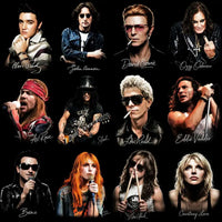 Load image into Gallery viewer, 115 Rock Heavy Metal Music Stars Signature Halftone Designs Bundle PNG
