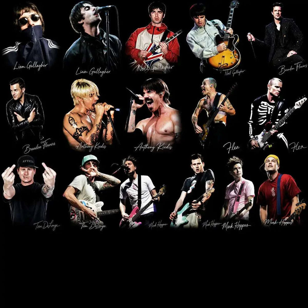 115 Rock Heavy Metal Music Stars Signature Halftone Designs Bundle PNG