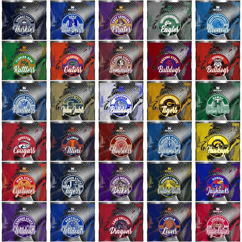 118 NCAA College Sports Stanley Wrap Tumbler Wrap Bundle JPG