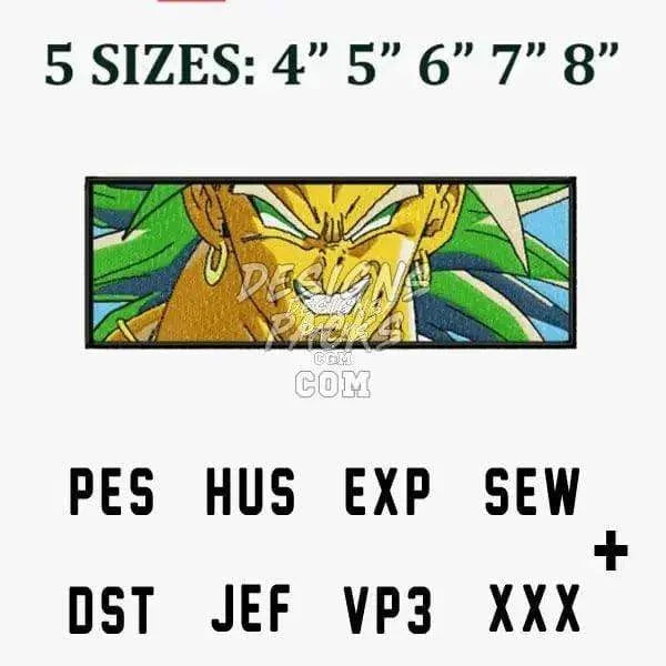 Dragon Ball Broly Anime Embroidery Design