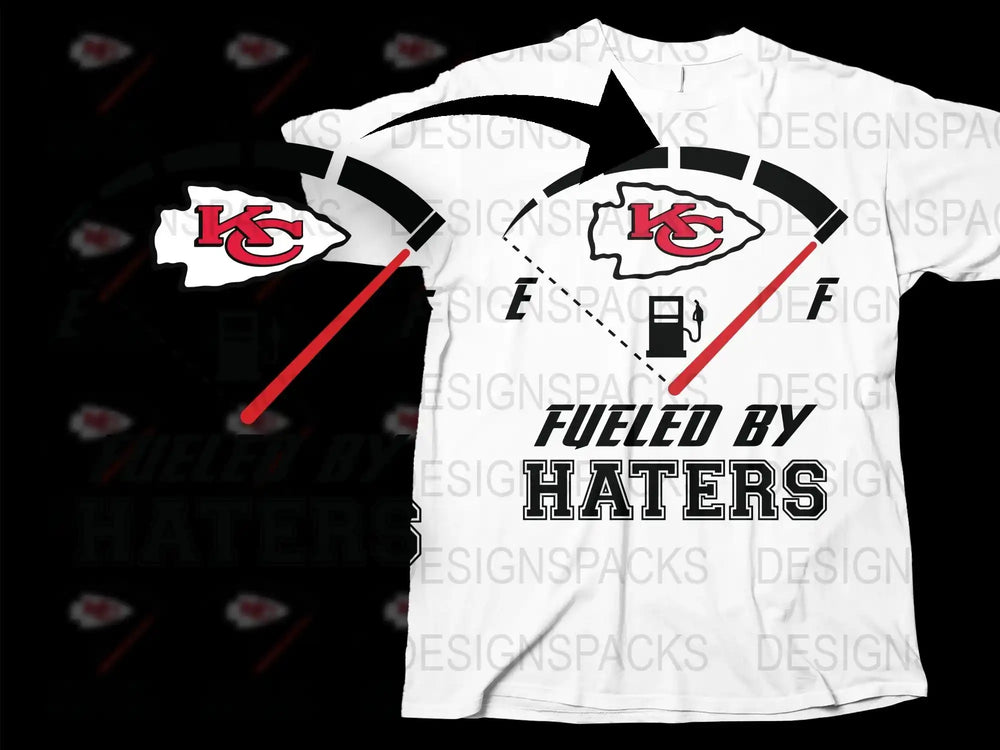 Fueled by Haters T-Shirt, Sports Team Fan Gear, Graphic Tee, Bold Statement Shirt, Casual Sportswear, Unisex Apparel