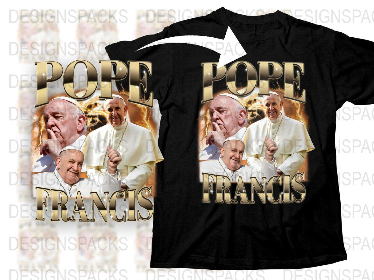 Pope Francis T-Shirt Catholic Church Leader Vatican Graphic Tee Religious Gift Idea Unisex Clothing Multiple Sizes Available