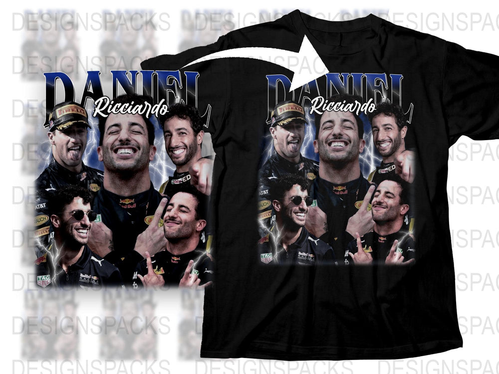 Daniel Ricciardo Graphic T-Shirt, F1 Racing Fan Tee, Casual Sports Top, Motorsport Apparel