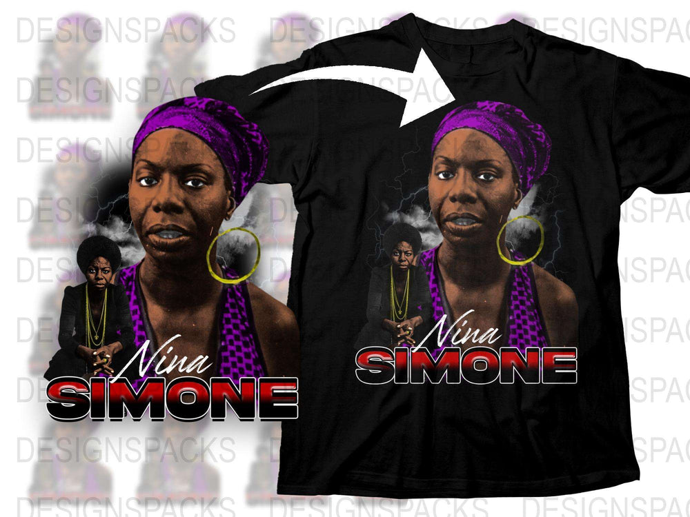 Nina Simone Graphic T-Shirt Vintage Style Icon Music Tee Retro Fashion Comfortable Cotton Unisex Fit