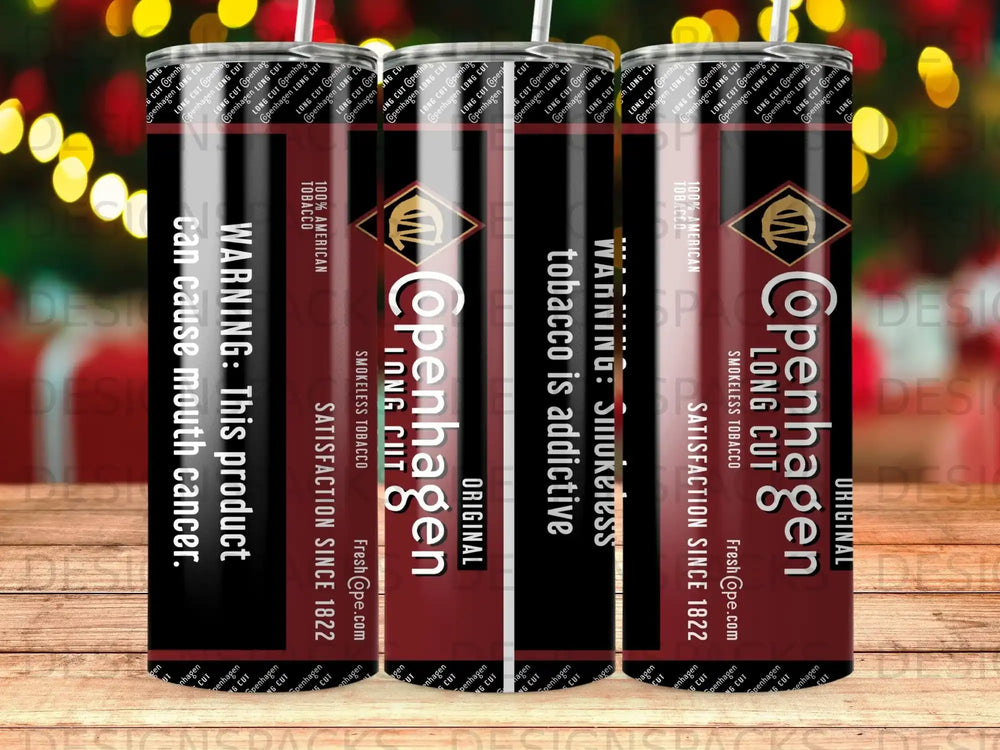 Copenhagen Long Cut Original smokeless tobacco cans with health warnings.