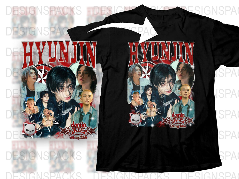 Hyunjin Fan T-Shirt, K-Pop Idol Graphic Tee, Pop Culture Merch, Music Fan Apparel