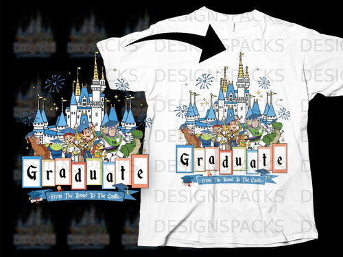 Toy Story characters and a castle with 