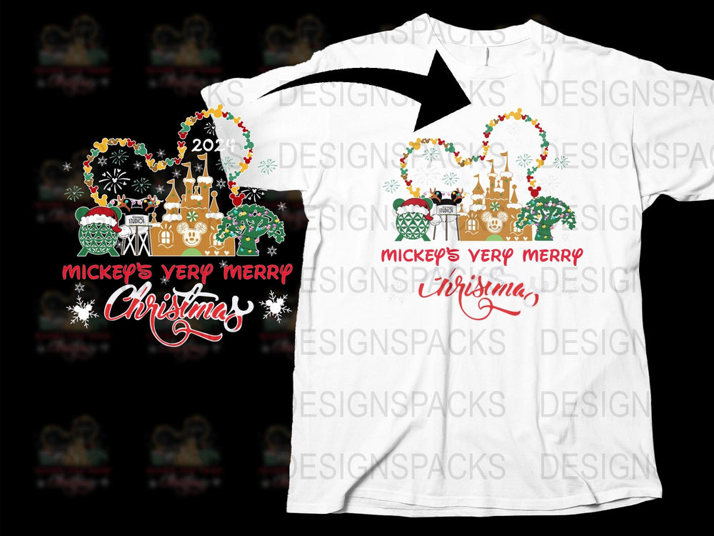 Mickey's Very Merry Christmas T-Shirt, Holiday Disney Inspired Graphic Tee, Festive Family Vacation Apparel, Cute Xmas Gift Idea