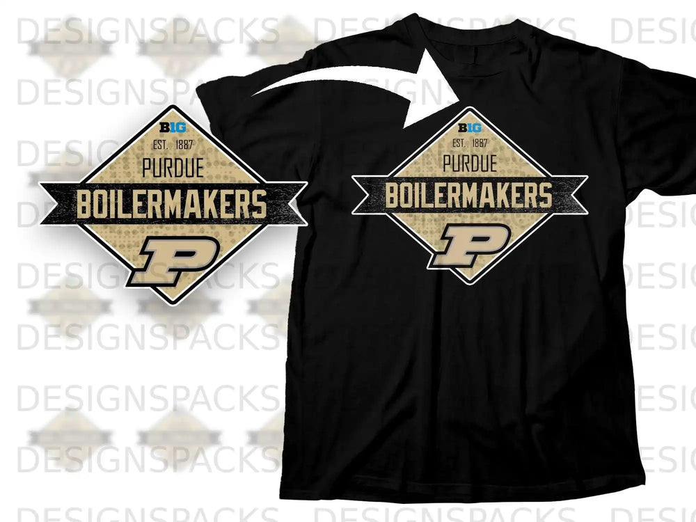 Purdue Boilermakers Big Est. 1887 Logo T-Shirt