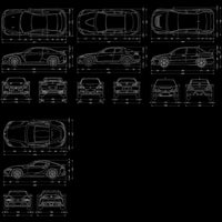 Load image into Gallery viewer, 12 Cars Blueprints Designs Bundle PNG
