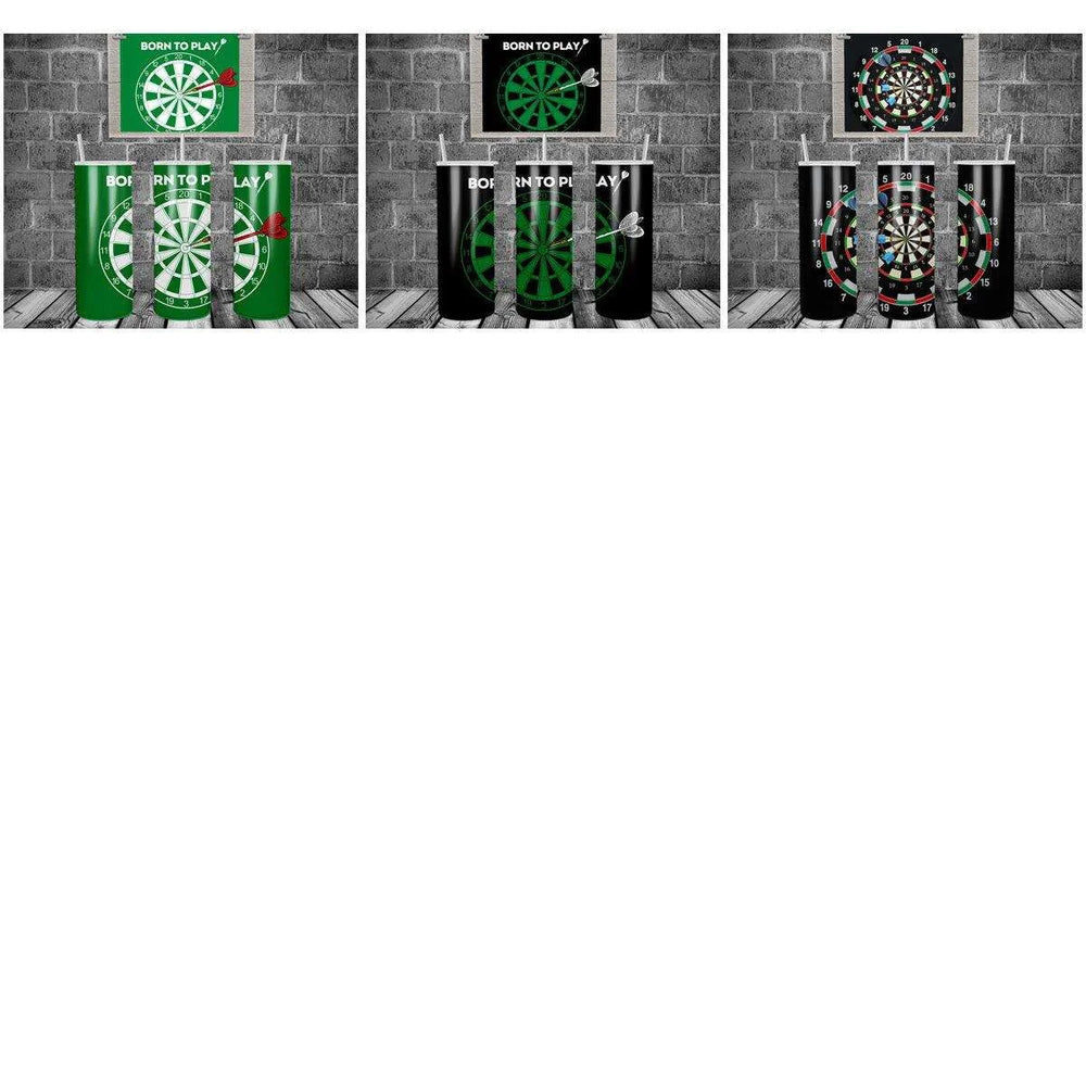 12 Dartboard Tumbler Wrap Designs Bundle JPG