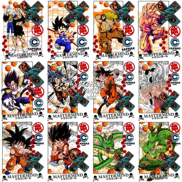 12 Dragonball Streetwear Anime Designs Bundle Png + Psd