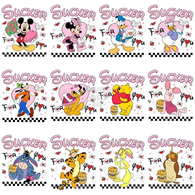 12 Sucker For You Valentine’s Day Cartoon Designs Bundle Png