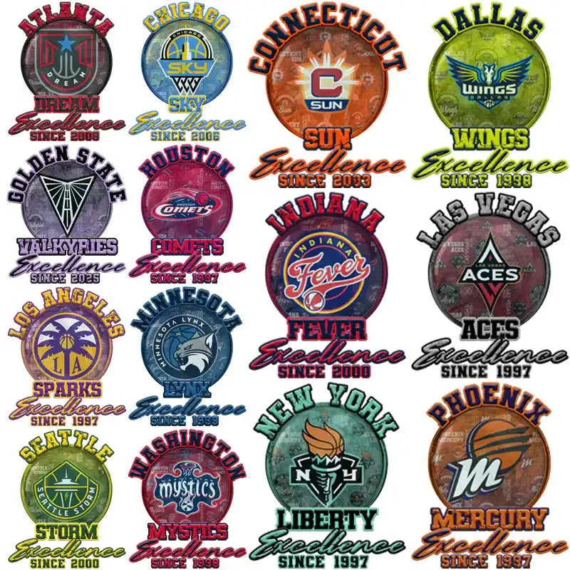 12 Women Basketball Teams Excellence Designs Bundle PNG