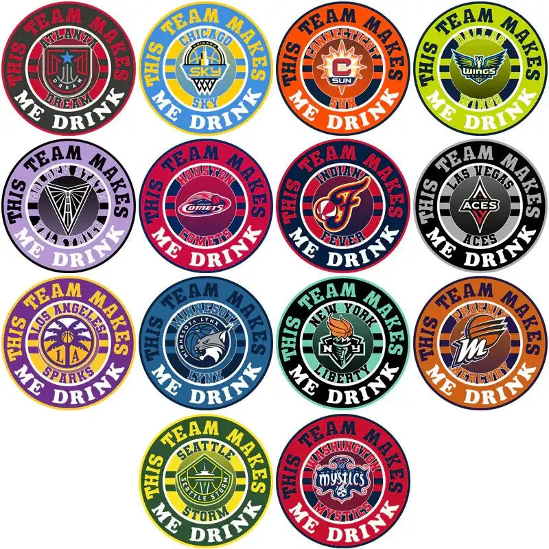 12 Women Basketball Teams Makes Me Drink Designs Bundle PNG