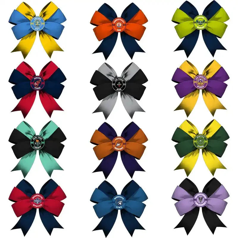12 Women Basketball Teams Team Bow Designs Bundle PNG