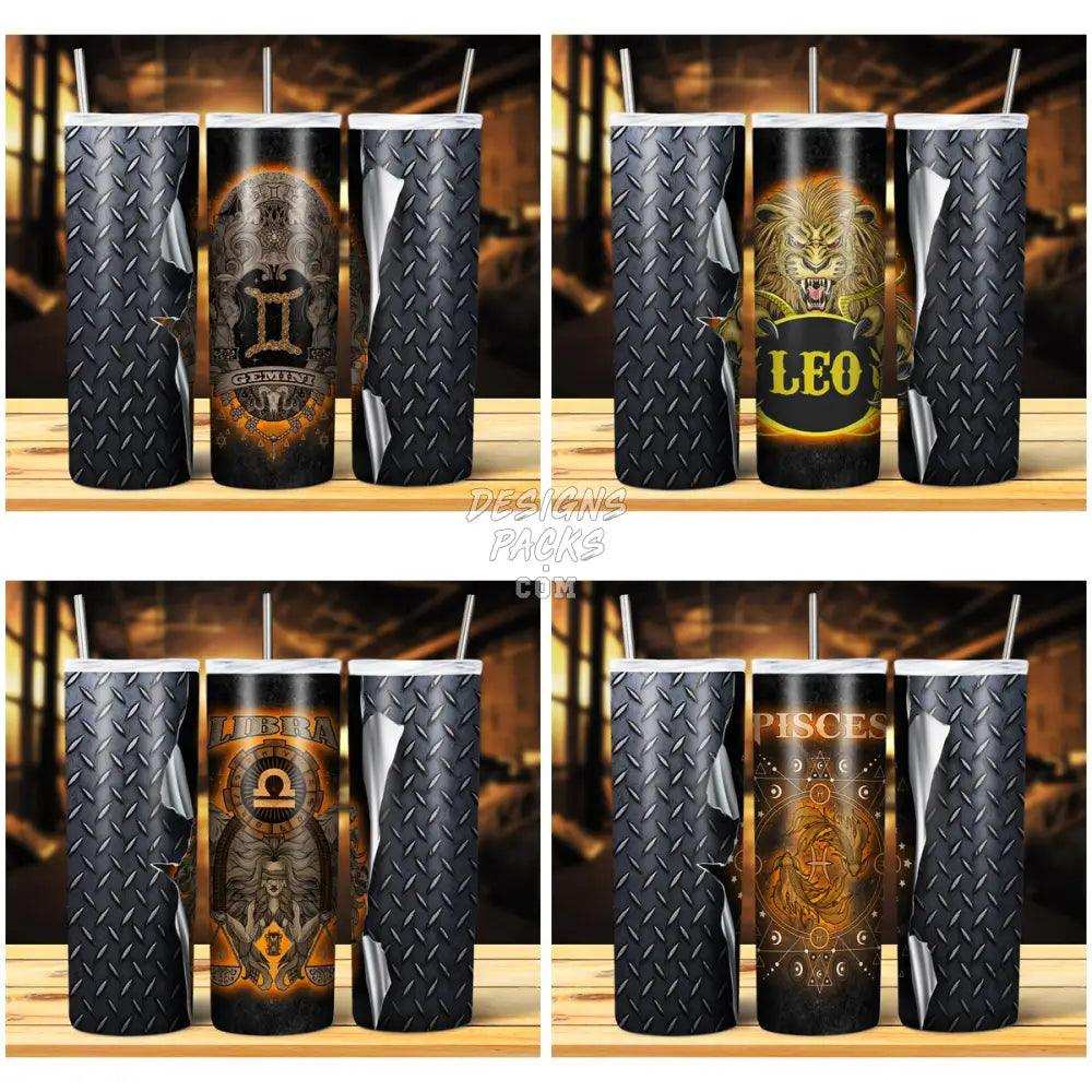 12 Zodiac Metal Tumbler Wrap Bundle Jpg