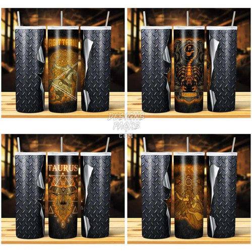 12 ZODIAC METAL Tumbler Wrap Bundle JPG