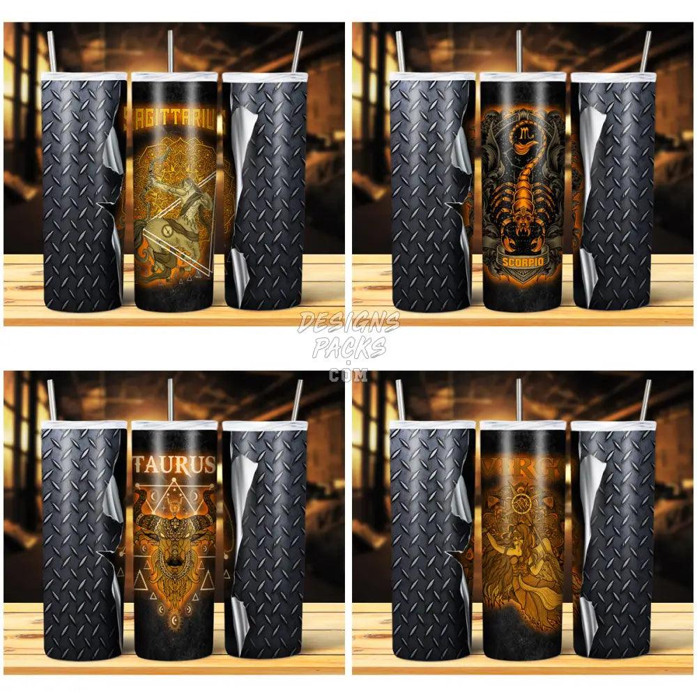 12 Zodiac Metal Tumbler Wrap Bundle Jpg