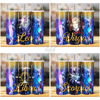 Load image into Gallery viewer, 12 Zodiac Signs Galaxy Tumbler Wrap Bundle Jpg
