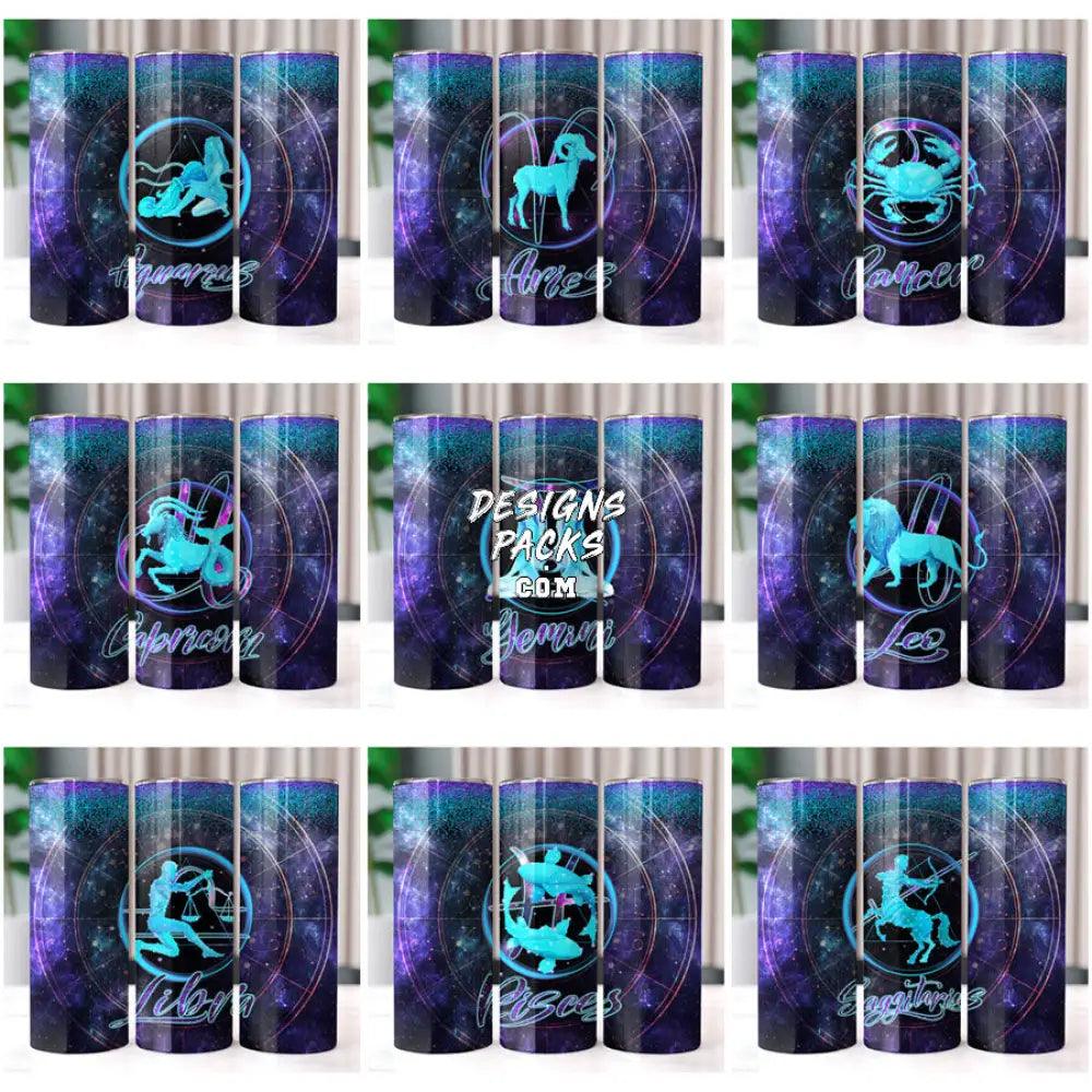 12 Zodiac Signs Tumbler Wrap Bundle Jpg