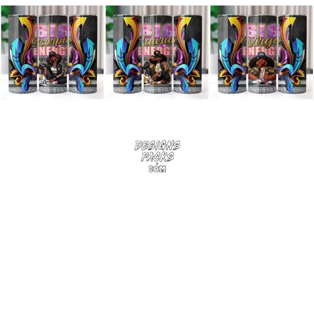 12 Zodiac Signs V2 Cool Black History Girl Tumbler Wrap Bundle Jpg