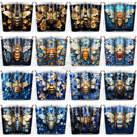 Load image into Gallery viewer, 120 3D Bee Gems Tumbler Wrap Bundle Jpg
