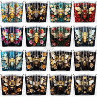 Load image into Gallery viewer, 120 3D Bee Gems Tumbler Wrap Bundle Jpg
