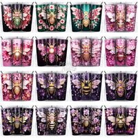 Load image into Gallery viewer, 120 3D Bee Gems Tumbler Wrap Bundle Jpg
