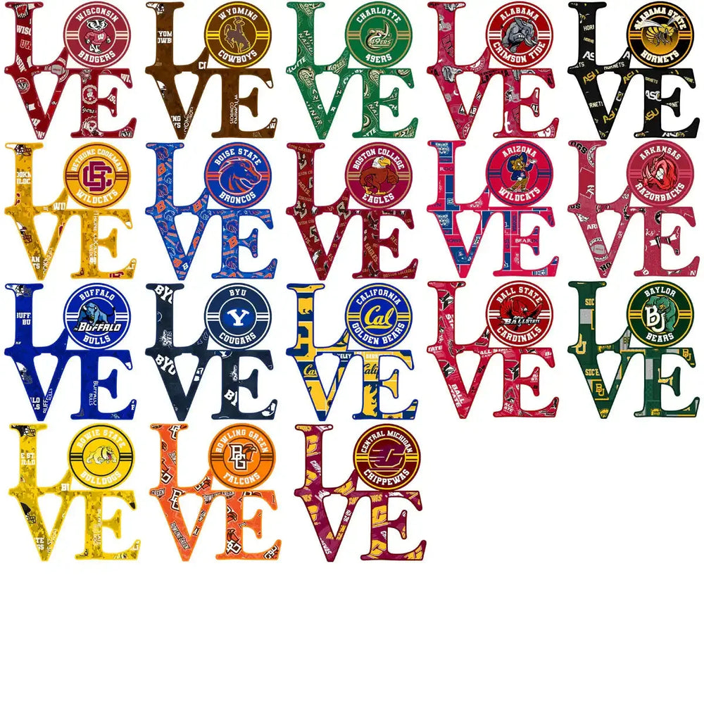 120 College Football LOVE NCAA Teams Designs Bundle PNG