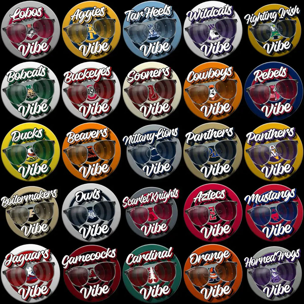 120 College Football Vibes NCAA Teams Designs Bundle PNG