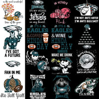 Load image into Gallery viewer, 120 Eagles Philadelphia MEGA Football Team Designs Bundle PNG
