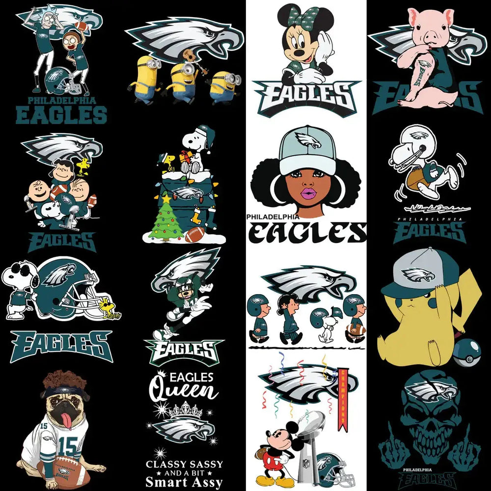 120 Eagles Philadelphia MEGA Football Team Designs Bundle PNG