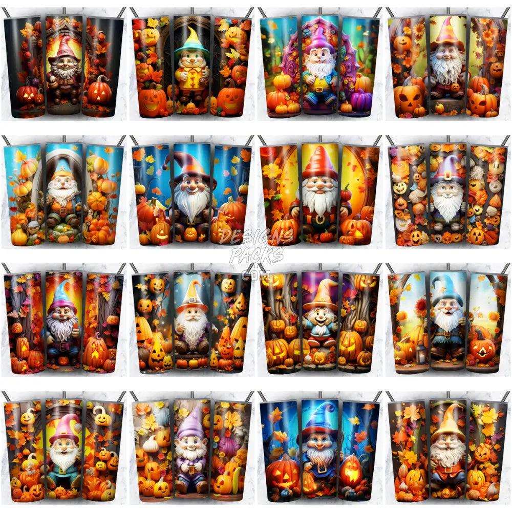 120 Gnomes Halloween Tumbler Wrap Bundle Jpg