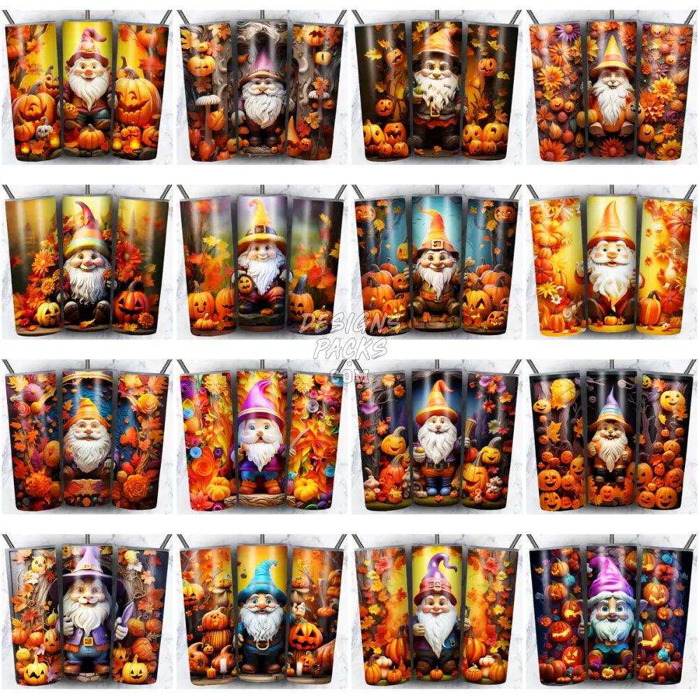 120 Gnomes Halloween Tumbler Wrap Bundle Jpg