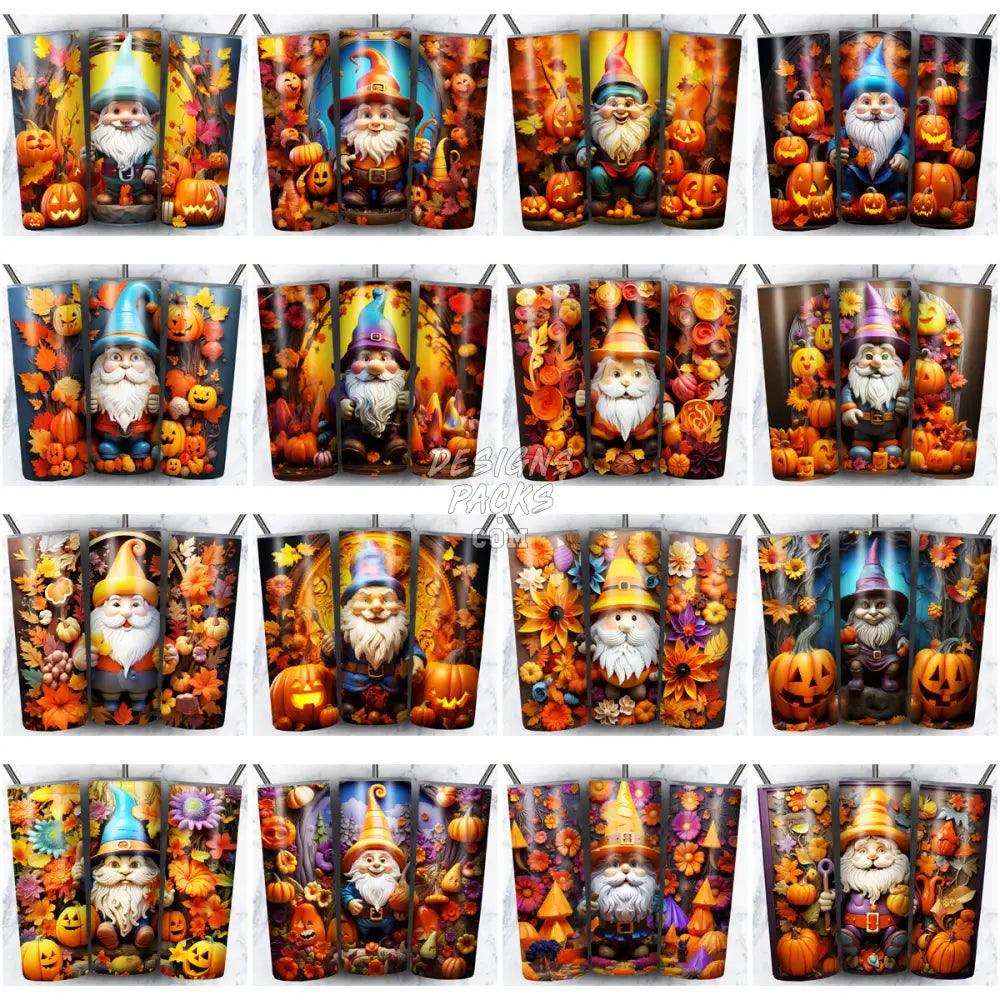 120 Gnomes Halloween Tumbler Wrap Bundle Jpg