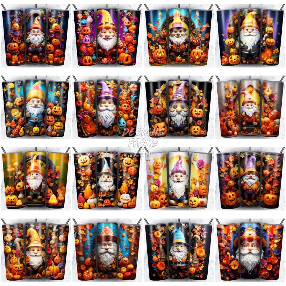 120 Gnomes Halloween Tumbler Wrap Bundle Jpg