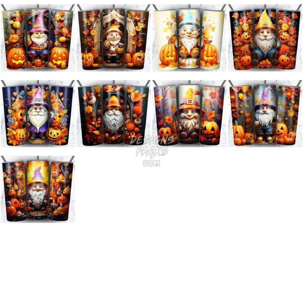 120 Gnomes Halloween Tumbler Wrap Bundle Jpg