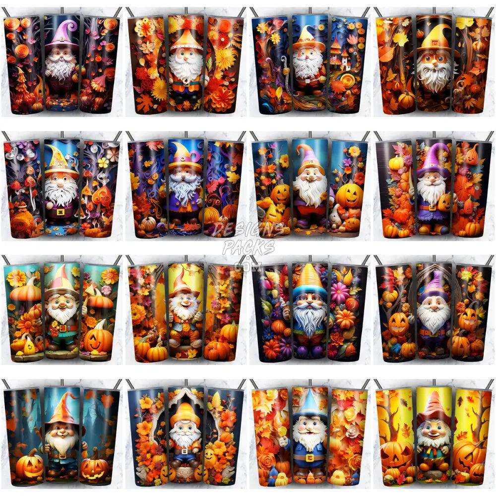 120 Gnomes Halloween Tumbler Wrap Bundle Jpg