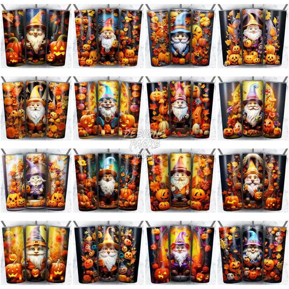 120 Gnomes Halloween Tumbler Wrap Bundle Jpg