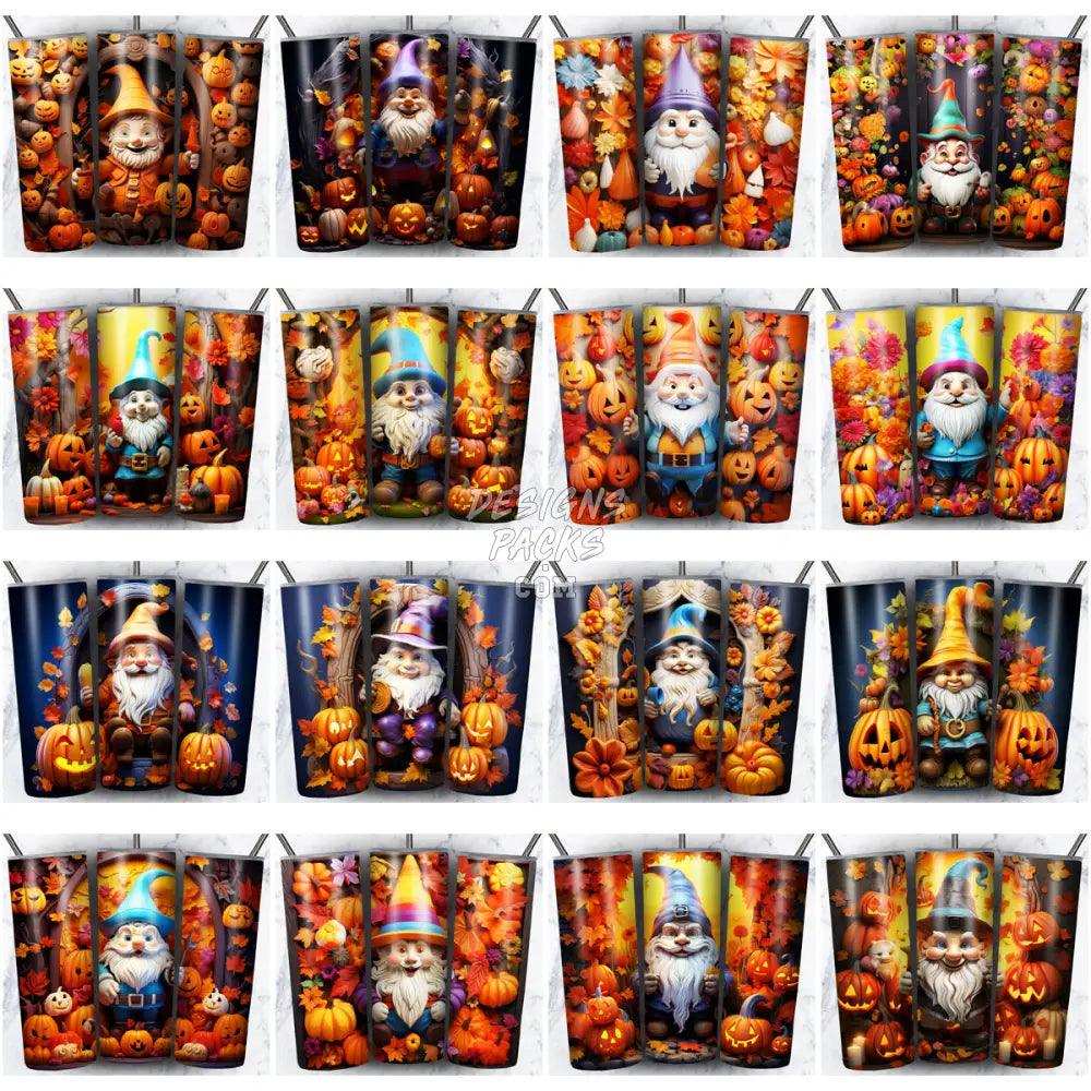 120 Gnomes Halloween Tumbler Wrap Bundle Jpg