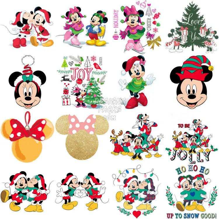 120 Mouse Christmas Cartoon Designs Bundle Png